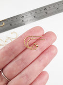 3 pairs x Gold Earring Hoops Stainless Steel Twisted Hoop, 13x11mm (1910)