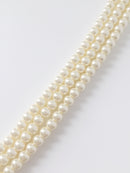 1 strand x 6mm Cream Glass Pearl Beads (3045)