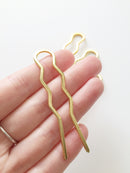 4 x Large Gold Plated Hair Pins, 70mm (3041)
