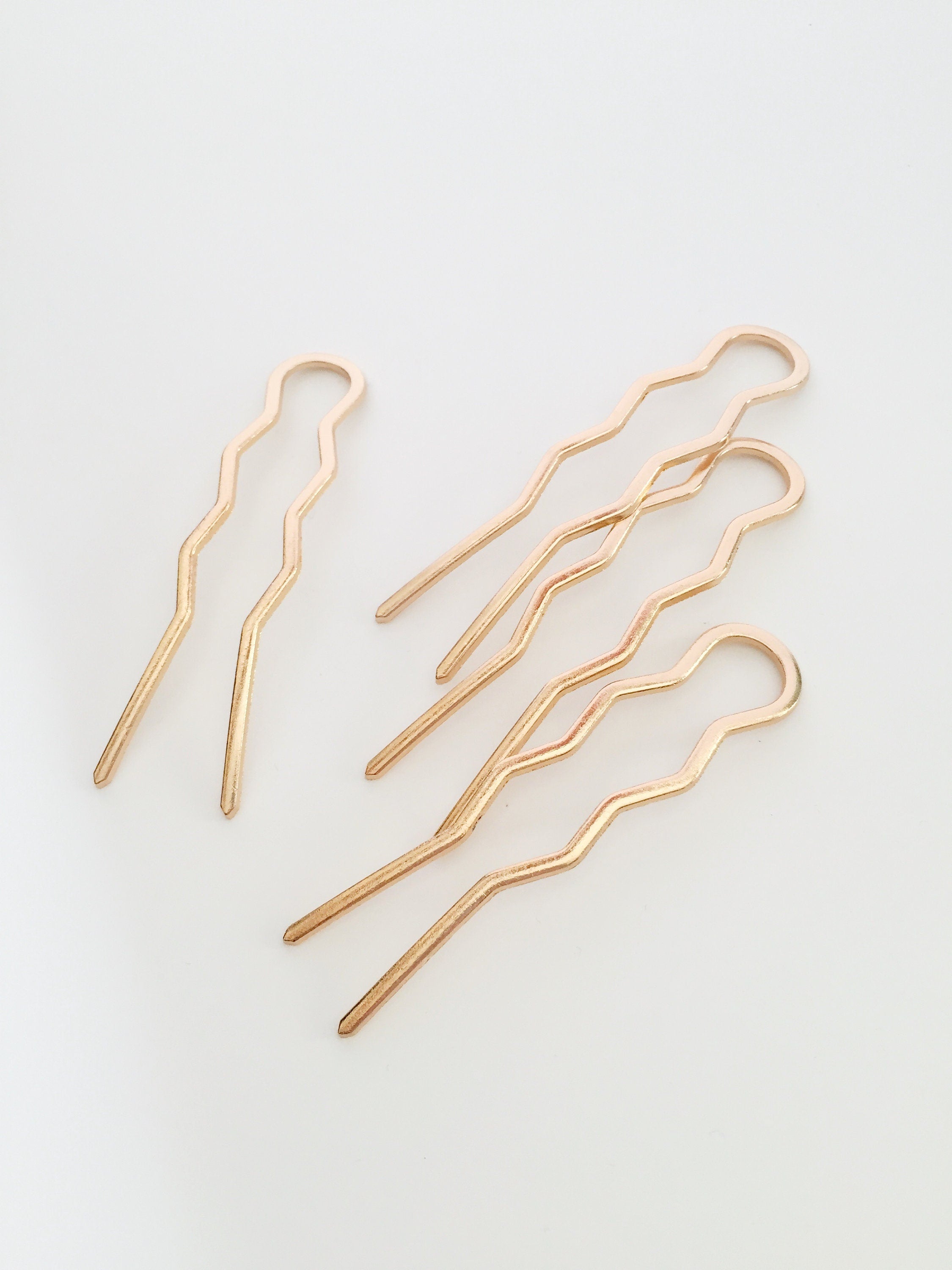 4 x Large Champagne Gold Hair Pins, 70mm (3041)