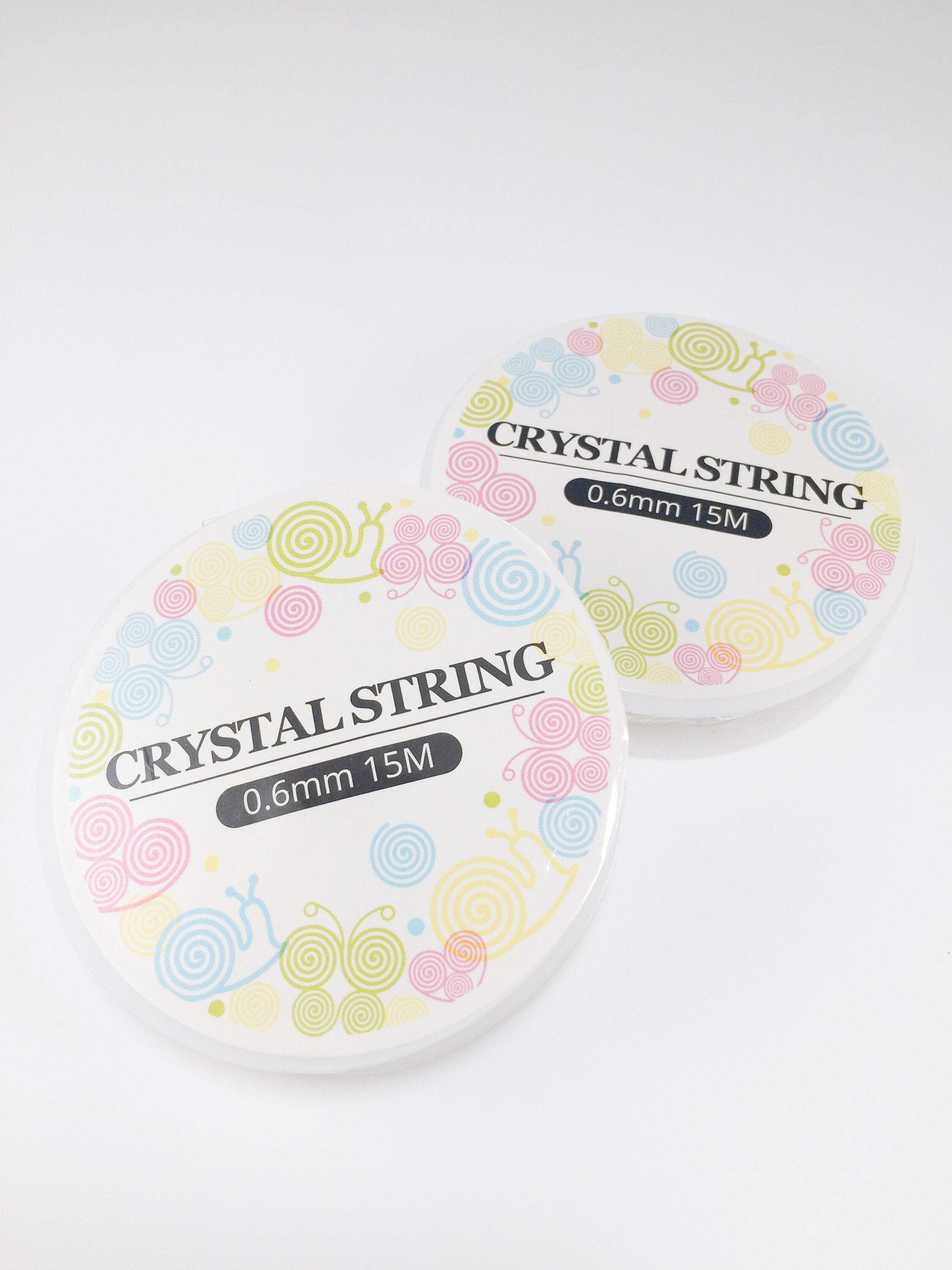 1 spool x 0.6mm Crystal Clear Elastic Thread, Stretchy Silicone Thread for Beading (3151)