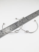1 x Stainless Steel Knot Bracelet Blank, 63-65mm (3049)