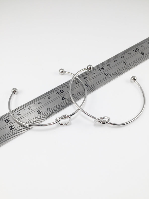 1 x Stainless Steel Knot Bracelet Blank, 63-65mm (3049)