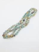 8mm Frosted Amazonite Necklace Blank, 85cm