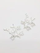 1 x Bright Silver Maple Tree Branch Embellishment, 60x47mm (3135)