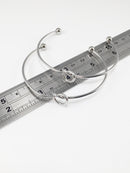 1 x Stainless Steel Knot Bracelet Blank, 63-65mm (3049)