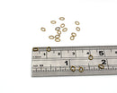 150 x Raw Brass Oval Jump Rings, 4x0.5mm (C0620)