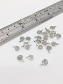 50 x Antique Silver Plated Small Swirl Charms, 11.5x8mm (3053)
