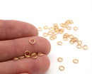 200 x Warm Gold Round Open Jump Rings, 4.5x0.8mm (C0624)
