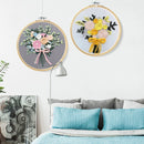 Full Embroidery Kit for Beginners, Flower Bouquet Pattern