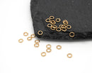 200 x Warm Gold Round Open Jump Rings, 4.5x0.8mm (C0624)