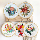 Full Embroidery Kit for Beginners, Floral Pattern