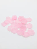 40 x Frosted Pink Petal Beads, 20x17mm Acrylic Flower Petal Charms (3164)
