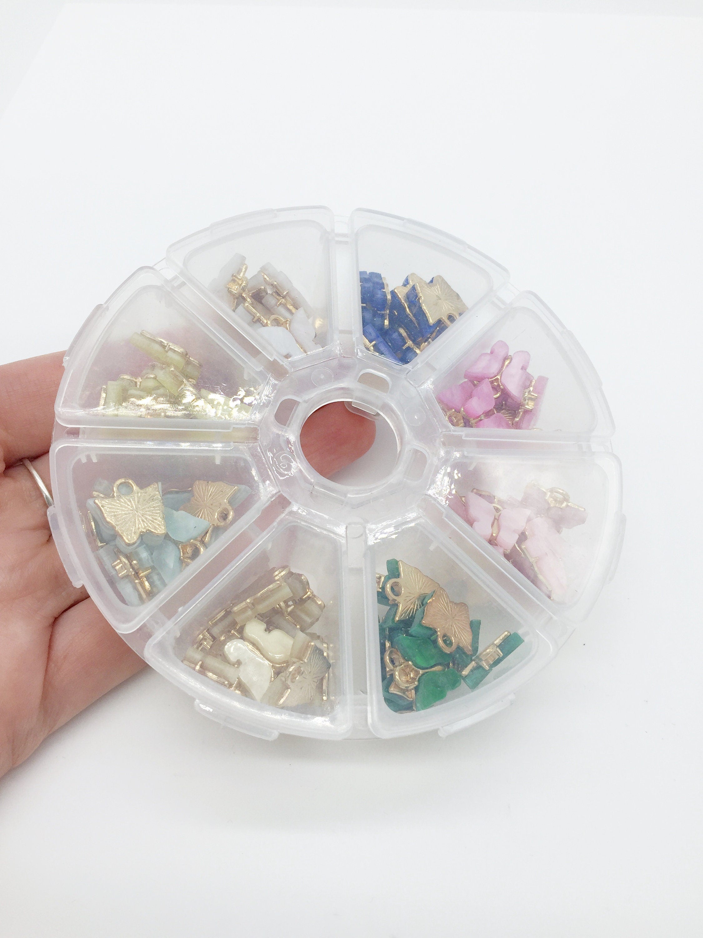 96 x Gold Plated Resin Butterfly Charms, 12.5x13mm