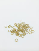 100 x Raw Brass Jump Rings, 7x1mm (C0714)