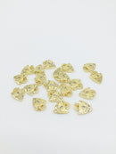 1 x 18K Gold Plated Shield Charm with Cubic Zirconia (0238)