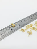 1 x 18K Gold Plated 3D Dinosaur Charm, 22x9.5mm