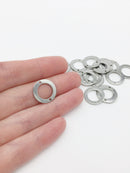 10 x Smooth Stainless Steel Round Connectors, 16mm