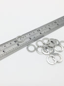 10 x Smooth Stainless Steel Round Connectors, 16mm