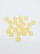 20 x Light Orange Flower Beads, 15mm Aurora Borealis Plated Flowers (1796)