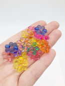 50 x Multicolour Acrylic Flowers Beads, 16x15mm (3387)