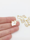 1 x 18K Gold Plated Shell Cloud Pendant, 17x15mm (0289)