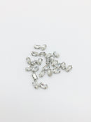 24 x 4x8mm Clear Glass Navette Rhinestones, Sew-on Crystals (2782)