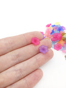 50 x Multicolour Lucite Flower Beads, 11mm Mixed Colour Flowers (3211)