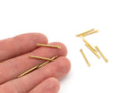 30 x Raw Brass Bar Connectors, 20x1.5mm (C0007)