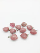 1 x Puffy Heart Natural Rhodochrosite Pendant, 19x15mm (1200)