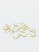 1 pair x Slim 18K Gold Plated Micro Pave Cubic Zirconia Bar Earring Hooks (1205G)