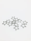 10 x Stainless Steel Star Jewellery Links, 17mm (3274)