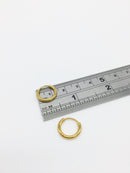 1 pair x Gold Plated Stainless Steel Hoop Earrings, 14mm (3313)