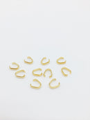 10 x Gold Plated Chain Connectors, 9.5x6mm Quick Chain Links (3283)
