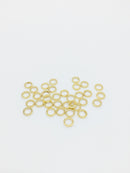 10 x 18K Gold Plated Round Ring Connectors, 6mm (3276)