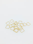 10 x 18K Gold Plated Square Linking Rings, 10mm (3281)