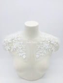 1 pair x Luxury Beaded Floral Lace Applique, 22x15cm