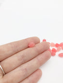 10 x Carved Coral Imitation Flower Buds, 7x9mm (2867)