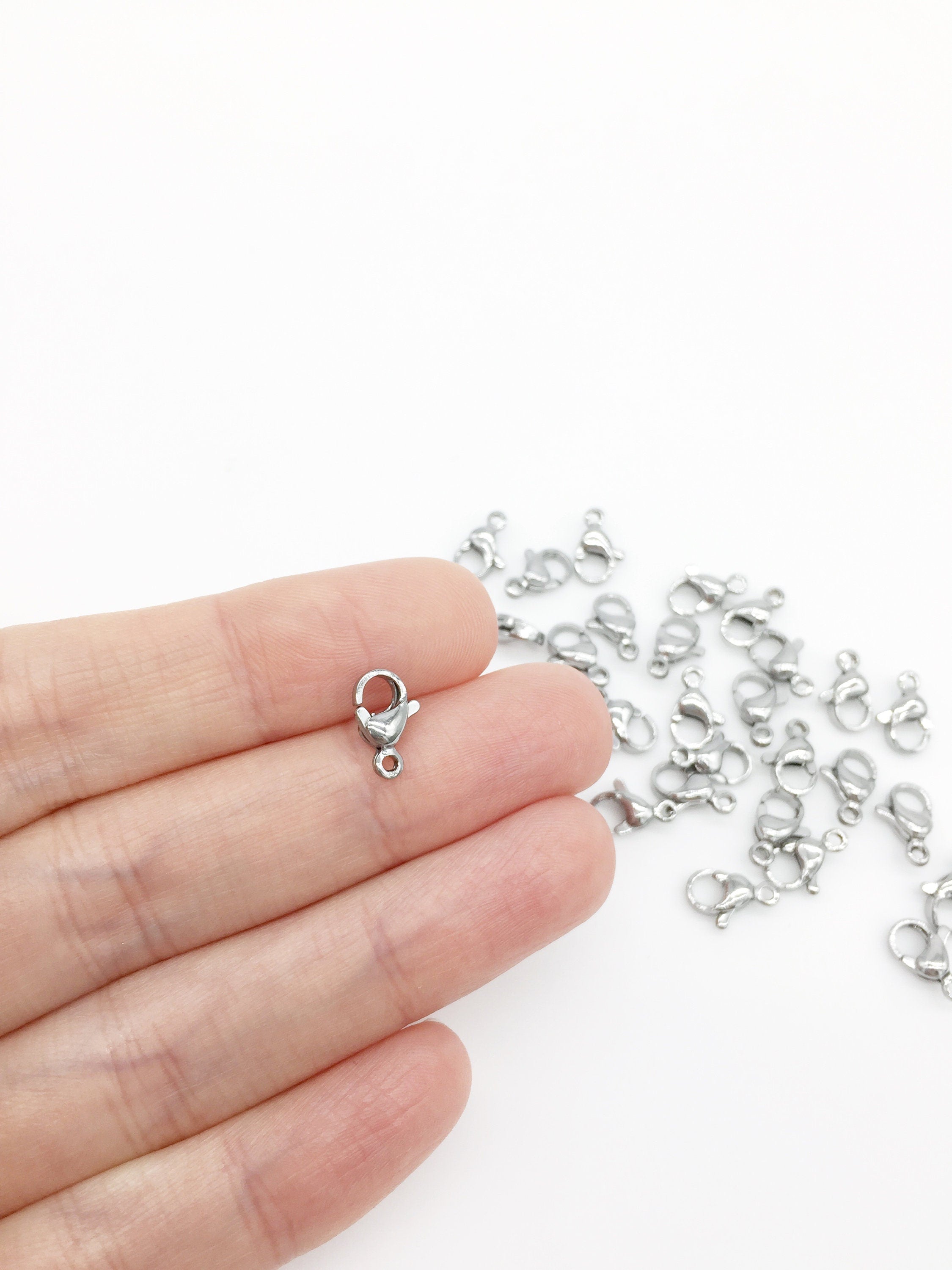 20 x Stainless Steel Lobster Clasps, 10x6mm (SS002)