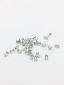 24 x 4x8mm Rhodium Plated Setting for Marquise Cut Cubic Zirconia Stones (3435)