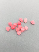 10 x Carved Coral Imitation Flower Buds, 7x9mm (2867)