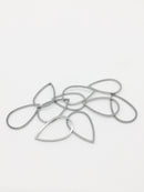 8 x Polished Stainless Steel Teardrop Links, 27x17mm (3367)