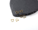 6 x Raw Brass Cat Connectors, 9x1mm Dainty Brass Charm Links (C0406)