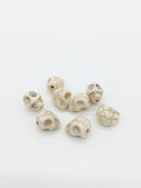 8 x Howlite Skull Beads, 13x11mm Drilled Skull Beads
