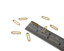 10 x Raw Brass Long Oval Linking Rings, 19x5mm (C0152)