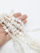 1 strand x 12mm Mother of Pearl Star Shaped Beads(3265)