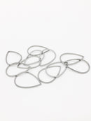 8 x Stainless Steel Teardrop Links, 29mm Teardrop Jewellery Connectors (3246)