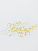 30 x Gold Square Connectors, 10mm (3240)