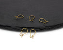 25 pairs x Raw Brass Kidney Ear Wire, 15mm (C0646)