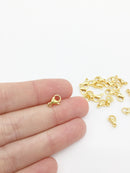 5 x 24K Gold Plated Stainless Steel Lobster Clasps, 9x6mm (SS014)